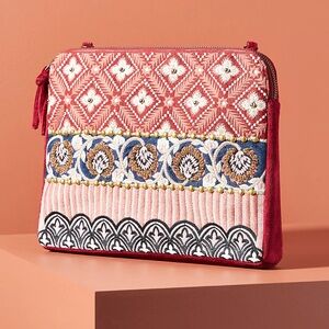 Anthropologie Boho Deanna Embroidered & Beaded Embellished Crossbody Bag